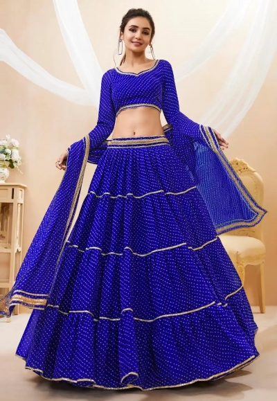 Blue georgette lehenga choli for women 601