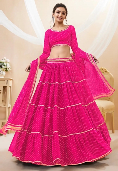 Magenta georgette lehenga choli 603