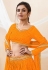 Orange georgette circular lehenga choli 605