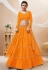Orange georgette circular lehenga choli 605