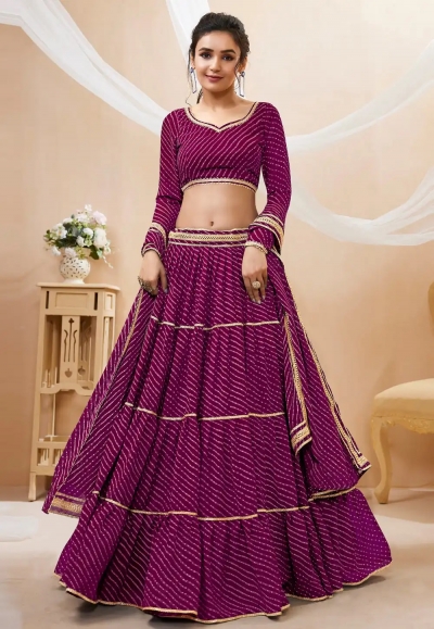 Purple georgette lehenga choli for women 604