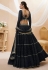 Black georgette circular lehenga choli 602