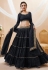Black georgette circular lehenga choli 602