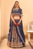Navy blue silk lehenga choli 22