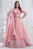 Pink organza lehenga choli 11017