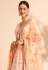 Peach georgette readymade a line lehenga choli 11001