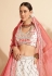 White georgette readymade lehenga choli 11008