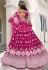 Magenta net circular lehenga choli 2134