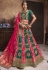 Green banarasi silk lehenga choli for wedding 10295