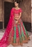 Sea green banarasi silk lehenga choli for wedding 10290
