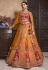 Orange banarasi silk lehenga choli 10291