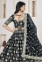 Black jacquard circular lehenga choli 1015
