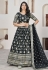 Black jacquard circular lehenga choli 1015