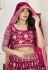 Magenta jacquard circular lehenga choli 1017
