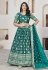 Teal jacquard lehenga choli 1020