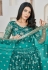 Teal jacquard lehenga choli 1020