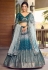 Teal chinon lehenga choli ACY5524