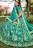 Teal banarasi silk lehenga choli 6802