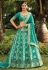 Teal banarasi silk lehenga choli 6802