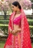 Orange banarasi silk circular lehenga choli 6803