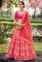 Orange banarasi silk circular lehenga choli 6803