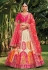 Cream banarasi silk wedding lehenga choli 6805