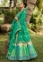 Green banarasi silk lehenga choli 6806
