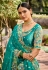 Teal crepe georgette circular lehenga choli 6807