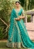 Teal crepe georgette circular lehenga choli 6807