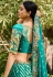 Teal crepe georgette circular lehenga choli 6807
