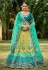 Light green jacquard silk lehenga choli 6810