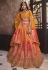 Yellow banarasi silk circular lehenga choli 10283
