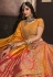 Yellow banarasi silk circular lehenga choli 10283