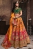 Orange banarasi silk lehenga choli 10281