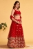 Red georgette circular lehenga choli ACY4074