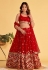 Red georgette circular lehenga choli ACY4074