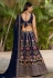 Navy blue georgette a line lehenga choli ACY4065