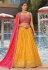Yellow georgette circular lehenga choli ACY4070