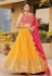 Yellow georgette lehenga choli ACY4073