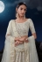 Off white georgette circular lehenga choli 90009