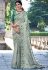 Banarasi Silk Saree with blouse in Dusty Green 6202