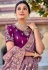 Banarasi Silk Saree with blouse in Violet and Purple 6208