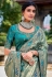 Banarasi Silk Saree with blouse in Mint and teal green 6209