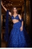 Bollywood Model Royal blue georgette wedding lehenga