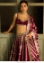 Bollywood Model Maroon Kasturi silk heavy wedding lehenga choli