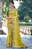 Fancy Silk Saree with blouse in Limegreen and Mehandi 6212