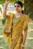 Fancy Silk Saree with blouse in Mustard and Yellow 6215