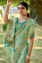 Fancy Silk Saree with blouse in Seagreen and Turquoise 6216