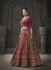 Rani Pink and Rama Premium velvet bridal lehenga choli 13002