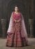 Rani Pink and Rama Premium velvet bridal lehenga choli 13002